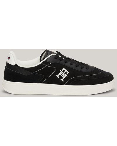 Tommy Hilfiger Heritage Mixed Texture Trainers - Black