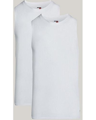 Tommy Hilfiger Pack de 2 camisetas sin mangas Essential Heritage - Blanco