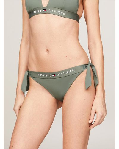 Tommy Hilfiger Original Side Tie Cheeky Bikini Bottoms - Green
