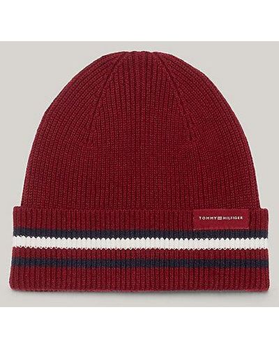 Tommy Hilfiger Beanie mit Tommy-Tape - Rot