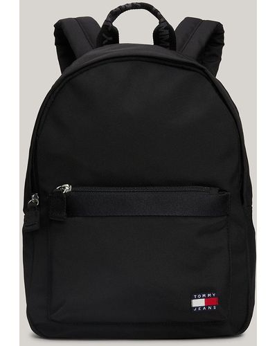 Tommy Hilfiger Essential Repeat Logo Small Dome Backpack - Black