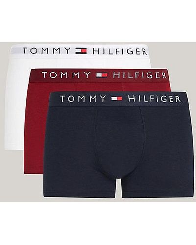 Tommy Hilfiger Set Van 3 Th Original Boxershorts Met Logo - Blauw