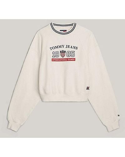 Tommy Hilfiger Tommy Jeans International Games Cropped Fit Sweatshirt - Natur