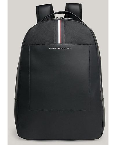 Tommy Hilfiger Mochila con logo Signature - Negro