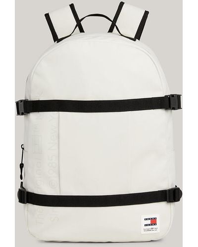 Tommy Hilfiger Essential Tonal Logo Strap Backpack - White
