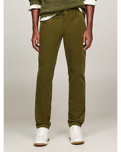 Tommy Hilfiger Bleecker Slim Fit Chinos aus Cord - Grün