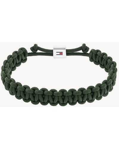 Tommy Hilfiger Green Knotted Bracelet - Black