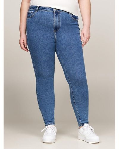 Tommy Hilfiger Curve Harlem High Rise Ultra Skinny Jeans - Blue