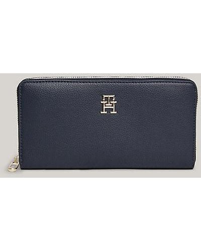 Tommy Hilfiger Essential Signature große Brieftasche - Blau