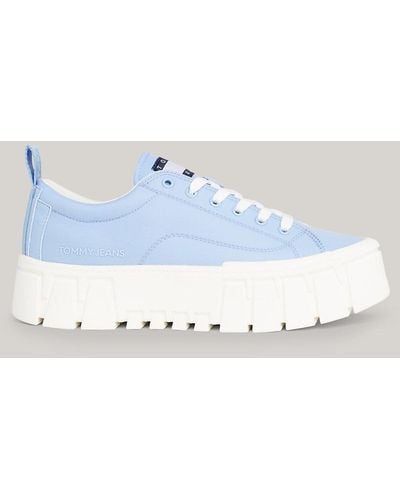 Tommy Hilfiger Cleat Flatform Sole Trainers - Blue