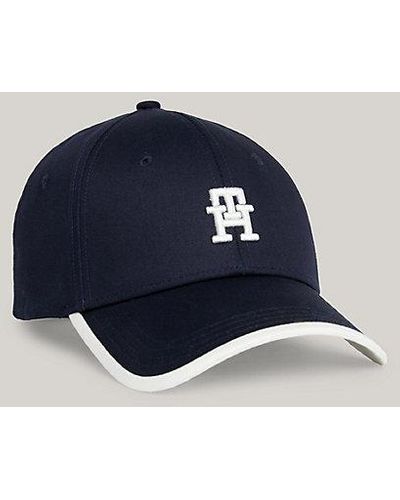 Tommy Hilfiger Kontrast-Baseball-Cap mit TH-Monogramm - Blau