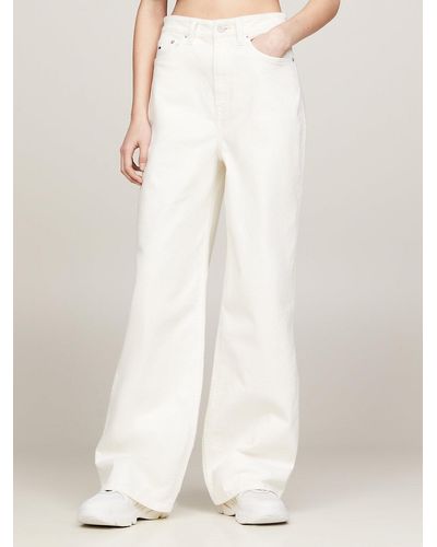 Tommy Hilfiger Jean jambe ample taille haute - Blanc