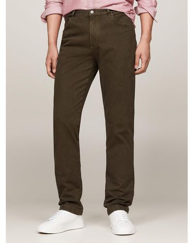 Tommy Hilfiger Denton Straight Five-pocket Garment Dyed Chinos - Brown