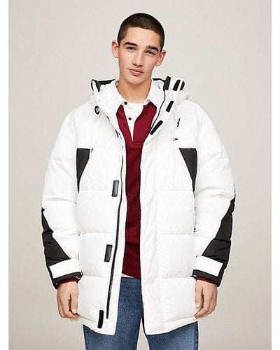 Tommy Hilfiger Oversized Colour-blocked Pufferparka - Wit