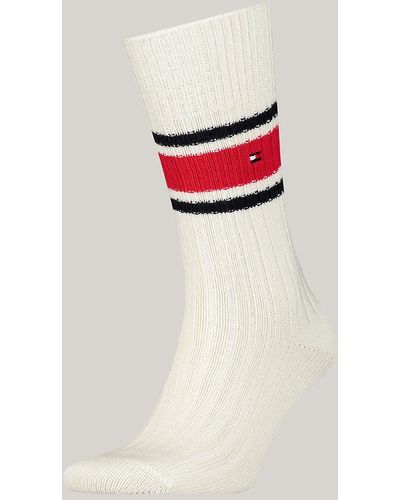 Tommy Hilfiger 1-pack Classics Stripe Rib-knit Socks - White