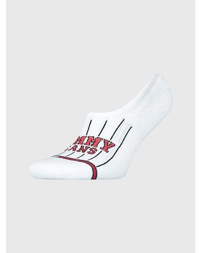 Tommy Hilfiger Footie-sokken Met Logo - Wit