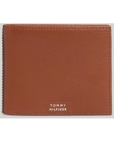 Tommy Hilfiger Portefeuille Premium Leather à deux volets - Marron