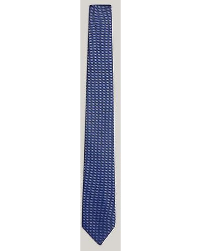 Tommy Hilfiger Corbata de seda fina - Azul