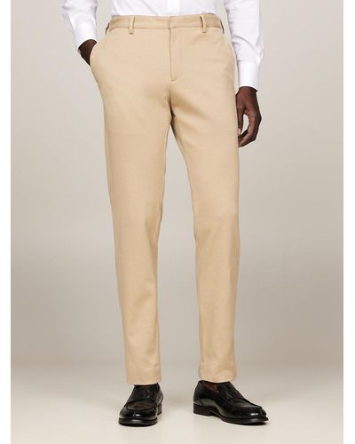 Tommy Hilfiger Jersey Slim Fit Trousers - Natural