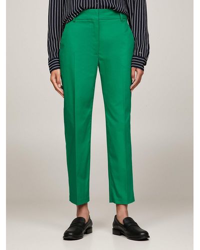 Tommy Hilfiger Chino slim droit en coton mélangé - Vert