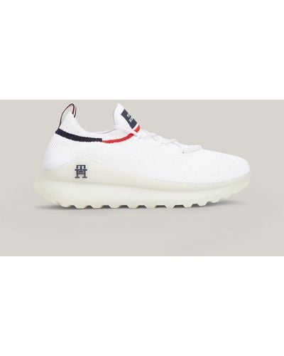 Tommy Hilfiger Knit Th Monogram Cleat Runner Trainers - Metallic