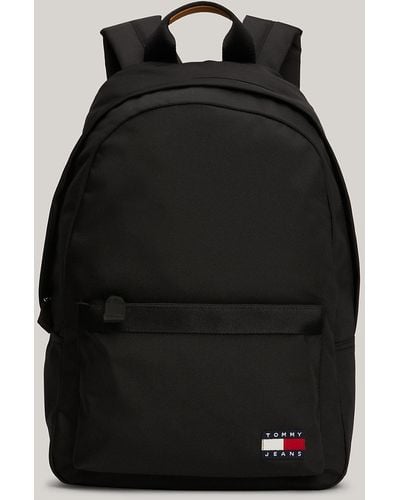Tommy Hilfiger Essential Badge Dome Backpack - Black