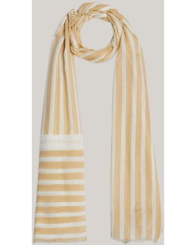 Tommy Hilfiger Essential Woven Stripe Scarf - Natural