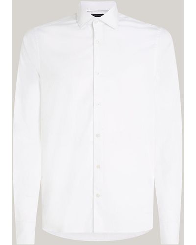 Tommy Hilfiger Th Flex Slim Fit Poplin Shirt - White