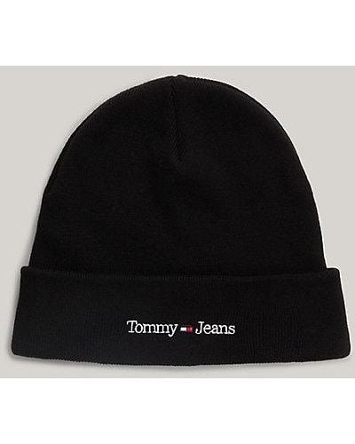 Tommy Hilfiger Beanie Met Geborduurd Logo - Zwart