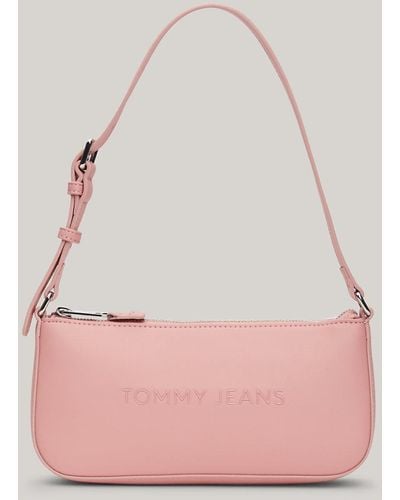Tommy Hilfiger Essential Embossed Logo Shoulder Bag - Pink