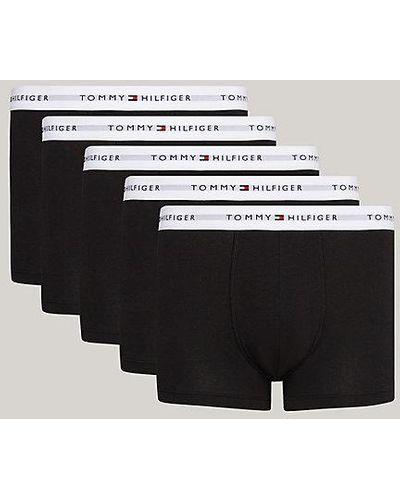 Tommy Hilfiger Pack de 5 calzoncillos Trunk Essential con logo - Negro