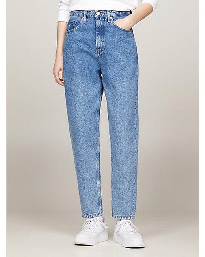 Tommy Hilfiger Mom Ultra High Rise Tapered Jeans - Blauw