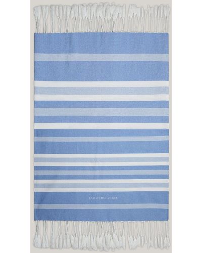 Tommy Hilfiger Original Tassel Fouta Swim Towel - Blue