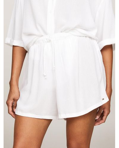 Tommy Hilfiger Th Essential Cover Up Beach Shorts - White