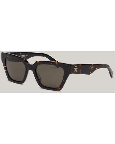 Tommy Hilfiger Narrow Rectangular Cat-eye Sunglasses - Brown