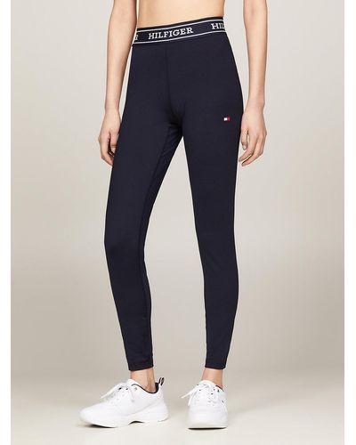 Tommy Hilfiger Legging de sport long TH Cool à monotype - Bleu