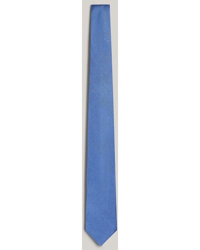 Tommy Hilfiger Woven Silk Tie - Blue