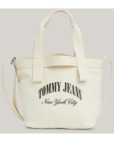 Tommy Hilfiger Petit fourre-tout en toile à logo NYC - Blanc
