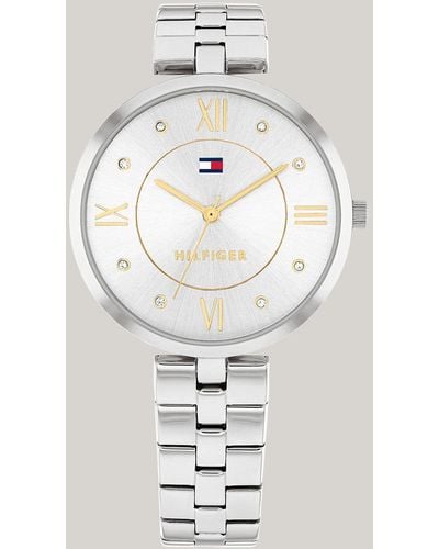 Tommy Hilfiger Silver-white Dial Stainless Steel Bracelet Watch