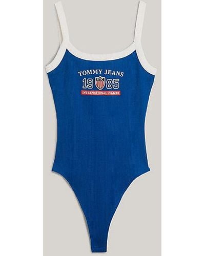 Tommy Hilfiger Body deportivo Tommy Jeans International Games - Azul