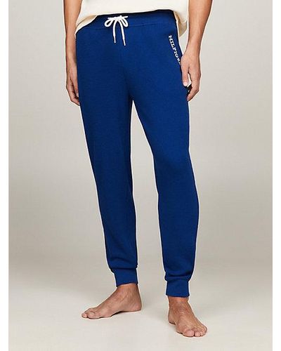 Tommy Hilfiger Hilfiger Monotype loungejogger Met Wafeltextuur - Blauw