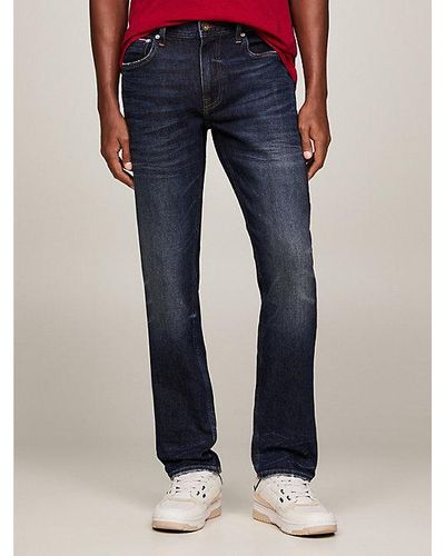 Tommy Hilfiger Denton Straight Faded Jeans Met Th Flex - Blauw