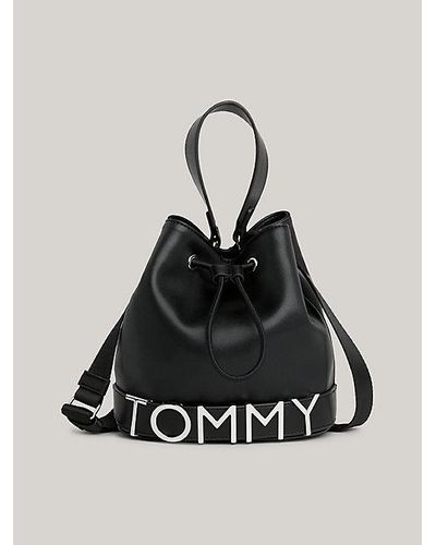 Tommy Hilfiger Bold Logo Bucket Bag - Blauw