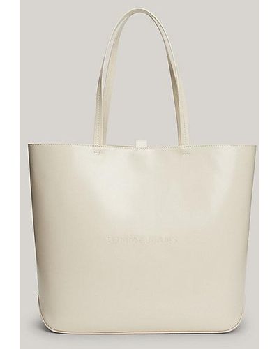 Tommy Hilfiger Essential Tote-Bag mit gleichfarbigem Logo - Natur