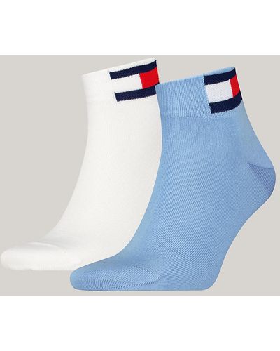 Tommy Hilfiger 2-pack Flag Ankle Socks - Blue