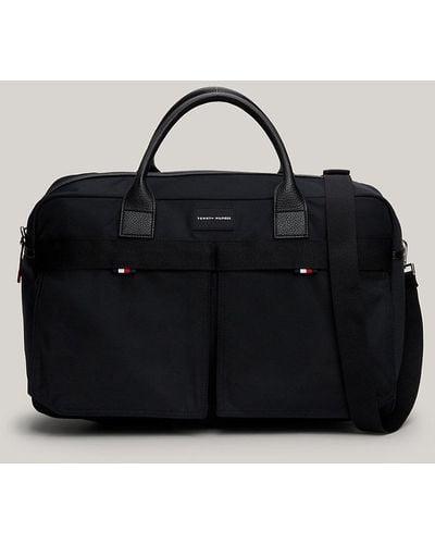 Tommy Hilfiger Logo Weekender Duffel Bag - Black