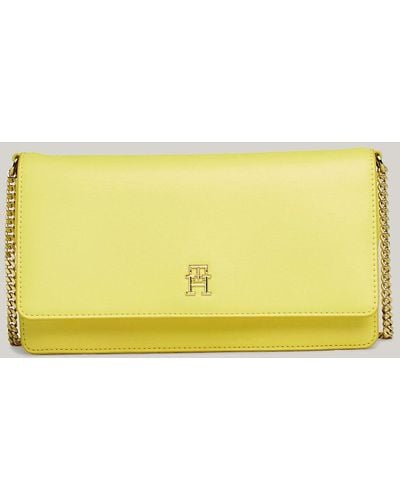 Tommy Hilfiger Small Flap Crossover Chain Bag - Yellow