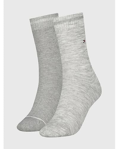 Tommy Hilfiger Set Van 2 Paar Sokken Met Neppy-textuur - Grijs