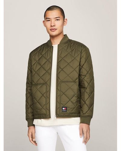 Tommy Hilfiger Quilted Bomber Jacket - Green