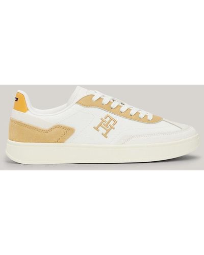 Tommy Hilfiger Heritage Mixed Texture Trainers - Metallic